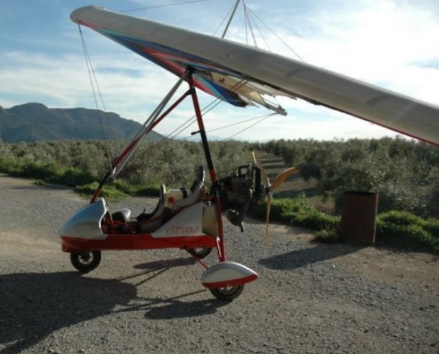 Ultraligero antes del despegue
